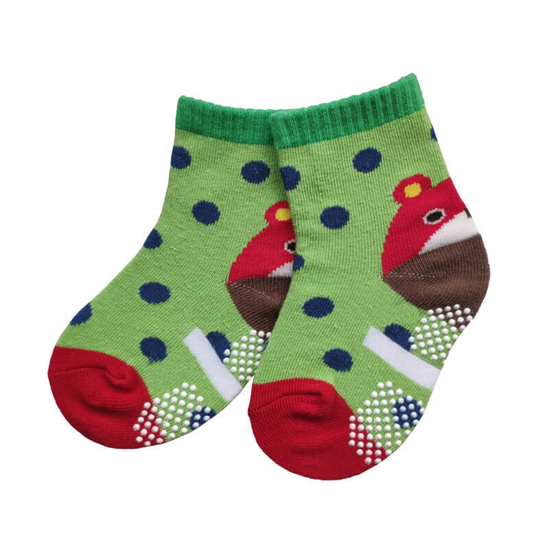 Kids Animal Indoor Trampoline Park Socks with Polka Dots