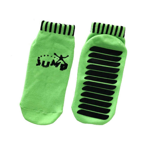 Toddlers Trampoline Park Socks with Striped Cuffs and Grippers