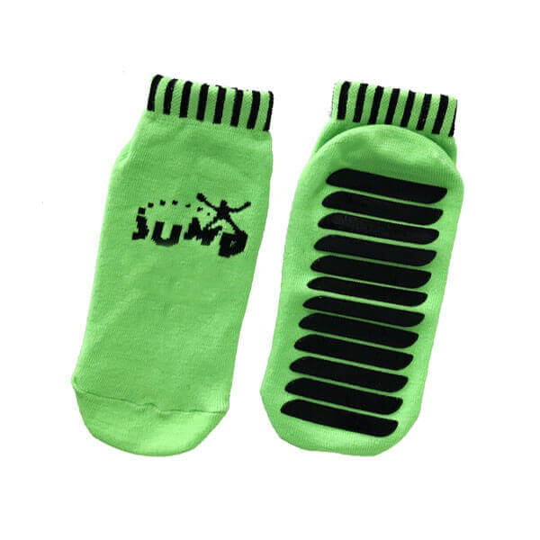 Toddlers Trampoline Park Socks with Striped Cuffs and Grippers 