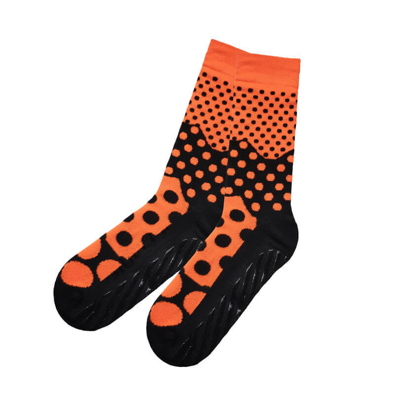 Funky Women's Trampoline Jump Socks with Polka Dots and Grips