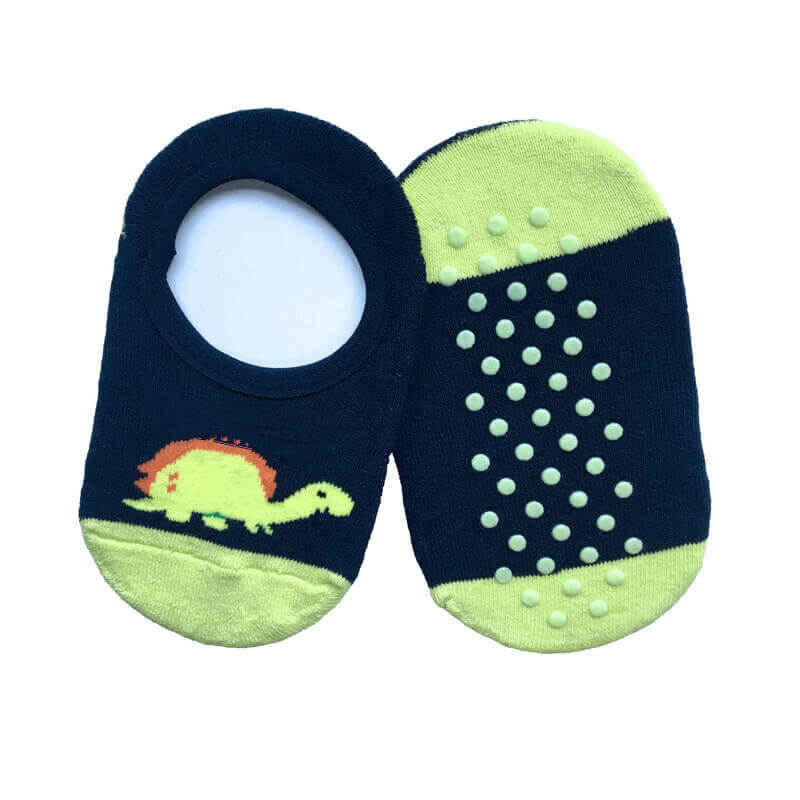 Low Cut Anti Slip Bounce House Socks with Dinosaur Heads