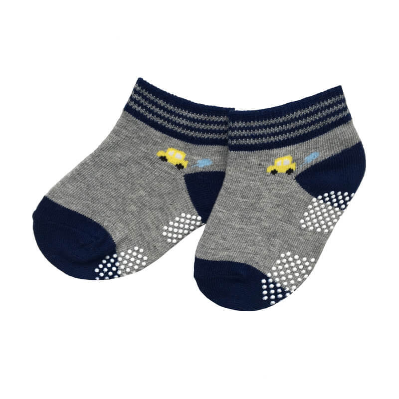 Funny Toddler's Play Area Socks with Cartoon Cars on Anklet 