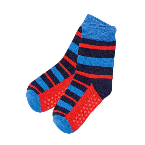 Kids Indoor Non Slip Party Places Socks with Stripes and Grippers