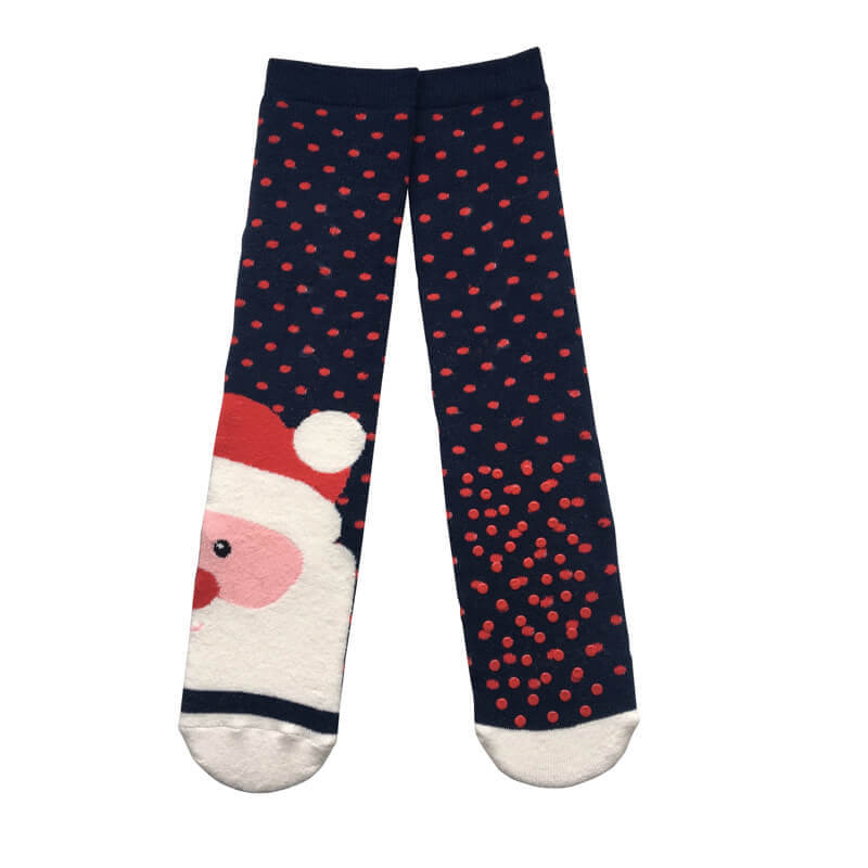Toddler's Christmas Trampoline Park Socks with Santa Claus and Grips